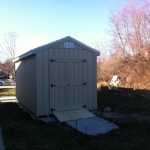 8x16 Gable 7' SIdes with roll up door and ramps Franklin WI #5